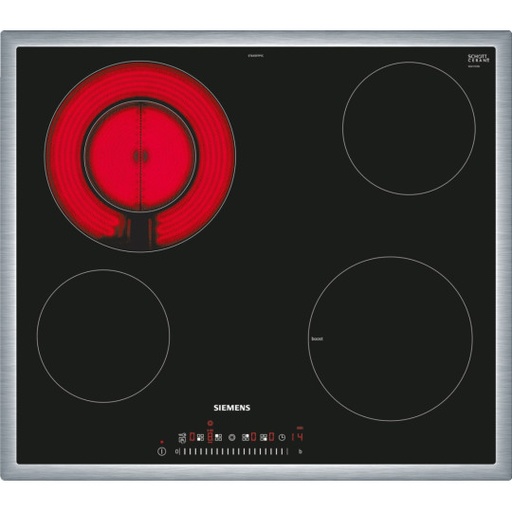 Plan de cuisson vitrocéramique Siemens ET645FFP1C inox
