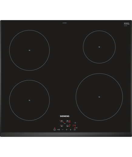 
Plan de cuisson vitrocéramique à induction Siemens EH645BEB1E - Desing cadre plat - modèle d'exposition