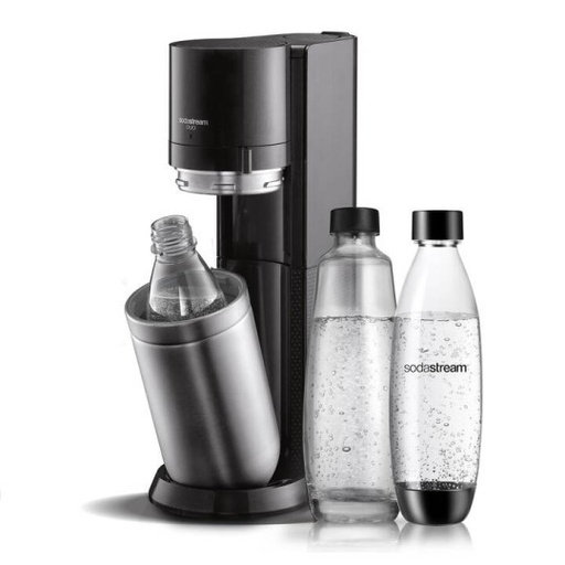 [1209276] SodaStream DUO Black avec 1 cylindre CQC 60 L, 1 carafe en verre de 1 L et 1 bouteille Fuse de 1L 1016812411