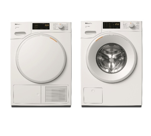 [1211932] Set colonne Miele - lave-linge WSB 200-03 CH - 8 kg 1400 t/min et sèche-linge TSC 200-23 CH  8 kg - WTV 502